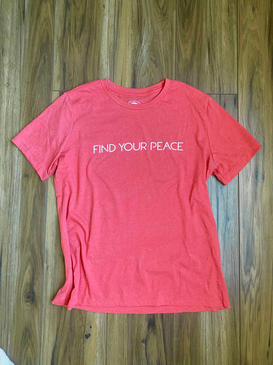 Unisex Red Triblend "Find Your Peace" Tee