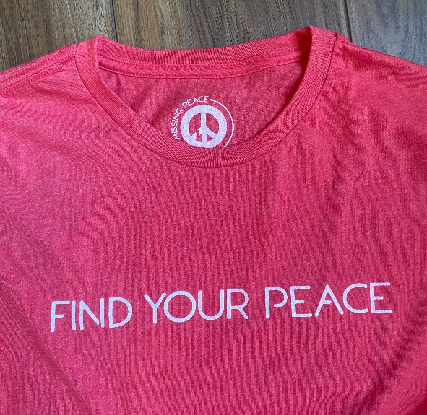 WOMENS- Heather Red "Find Your Peace" Tee